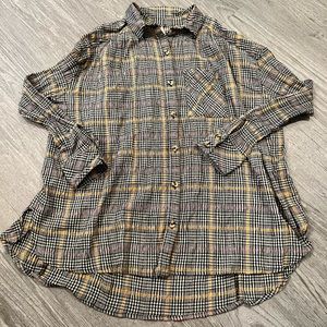Free People Striped Button Up Tunic